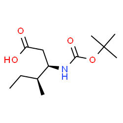 ChemSpider 2D Image | boc-l-β-homoisoleucine | C12H23NO4