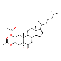 ChemSpider 2D Image | (2alpha,3alpha,5alpha)-5-Hydroxy-6-oxocholestane-2,3-diyl diacetate | C31H50O6