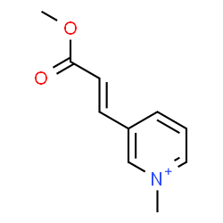 ChemSpider 2D Image | 3-[(1E)-3-Methoxy-3-oxo-1-propen-1-yl]-1-methylpyridinium | C10H12NO2