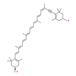 ChemSpider 2D Image | (3R,3'R,9cis)-7,8-Didehydro-beta,beta-carotene-3,3'-diol | C40H54O2