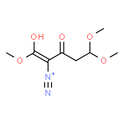 ChemSpider 2D Image | (1Z)-1-Hydroxy-1,5,5-trimethoxy-3-oxo-1-pentene-2-diazonium | C8H13N2O5