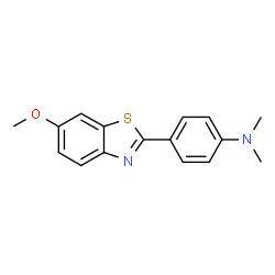 ChemSpider 2D Image | 4-(6-Methoxybenzo[d]thiazol-2-yl)-N,N-dimethylaniline | C16H16N2OS