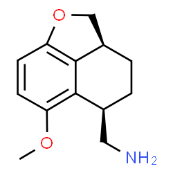 ChemSpider 2D Image | 1-[(2aS,5R)-6-Methoxy-2a,3,4,5-tetrahydro-2H-naphtho[1,8-bc]furan-5-yl]methanamine | C13H17NO2