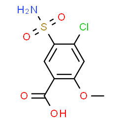 ChemSpider 2D Image | 4-Chloro-2-methoxy-5-sulfamoylbenzoic acid | C8H8ClNO5S