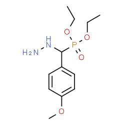 ChemSpider 2D Image | Diethyl [hydrazino(4-methoxyphenyl)methyl]phosphonate | C12H21N2O4P