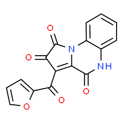 ChemSpider 2D Image | 3-(2-Furoyl)pyrrolo[1,2-a]quinoxaline-1,2,4(5H)-trione | C16H8N2O5