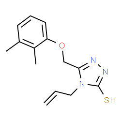 ChemSpider 2D Image | 4-Allyl-5-((2,3-dimethylphenoxy)methyl)-4H-1,2,4-triazole-3-thiol | C14H17N3OS