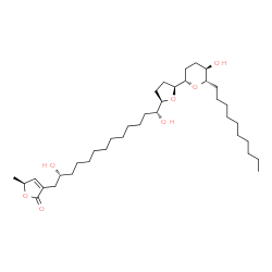 ChemSpider 2D Image | (5S)-3-[(2R,13R)-13-[(2R,5S)-5-[(2S,5R,6S)-6-Decyltetrahydro-5-hydroxy-2H-pyran-2-yl]tetrahydro-2-furanyl]-2,13-dihydroxytridecyl]-5-methyl-2(5H)-furanone | C37H66O7
