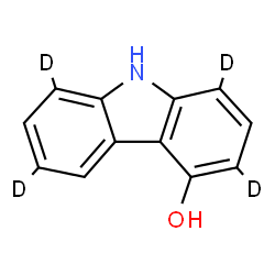 ChemSpider 2D Image | (1,3,6,8-~2~H_4_)-9H-Carbazol-4-ol | C12H5D4NO