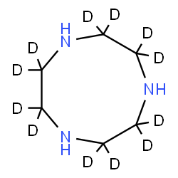 ChemSpider 2D Image | (2,2,3,3,5,5,6,6,8,8,9,9-~2~H_12_)-1,4,7-Triazonane | C6H3D12N3