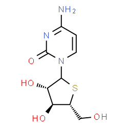 ChemSpider 2D Image | 4-Amino-1-(4-thio-D-arabinofuranosyl)-2(1H)-pyrimidinone | C9H13N3O4S