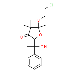 ChemSpider 2D Image | 2-Chloroethyl 2,6-dideoxy-2,2-dimethyl-1-C-methyl-5-C-phenylhexofuranosid-3-ulose | C17H23ClO4