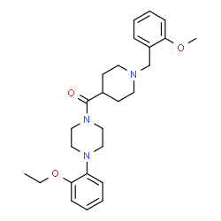 ChemSpider 2D Image | [4-(2-Ethoxyphenyl)-1-piperazinyl][1-(2-methoxybenzyl)-4-piperidinyl]methanone | C26H35N3O3