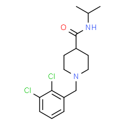 ChemSpider 2D Image | 1-(2,3-Dichlorobenzyl)-N-isopropyl-4-piperidinecarboxamide | C16H22Cl2N2O