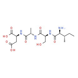 ChemSpider 2D Image | L-Isoleucyl-L-seryl-L-alanyl-L-aspartic acid | C16H28N4O8