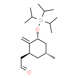 ChemSpider 2D Image | {(1S,3R,5R)-5-Methyl-2-methylene-3-[(triisopropylsilyl)oxy]cyclohexyl}acetaldehyde | C19H36O2Si