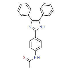 ChemSpider 2D Image | N-[4-(4,5-Diphenyl-1H-imidazol-2-yl)phenyl]acetamide | C23H19N3O