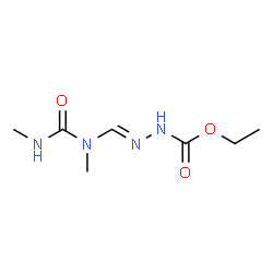 ChemSpider 2D Image | Ethyl (2E)-2-{[methyl(methylcarbamoyl)amino]methylene}hydrazinecarboxylate | C7H14N4O3