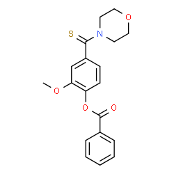 ChemSpider 2D Image | 2-Methoxy-4-(morpholin-4-ylcarbothioyl)phenyl benzoate | C19H19NO4S