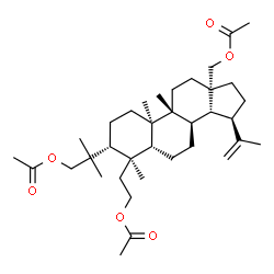ChemSpider 2D Image | 2-[(3alpha,4beta,5beta,8alpha,9beta,10alpha,13alpha,14beta,15beta)-18-Acetoxy-4-(2-acetoxyethyl)-15-isopropenyl-4,9-dimethylandrostan-3-yl]-2-methylpropyl acetate | C36H58O6