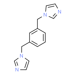 ChemSpider 2D Image | 1,3-bis(imidazol-1-ylmethyl)benzene | C14H14N4