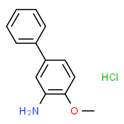 ChemSpider 2D Image | 4-Methoxy-3-Biphenylamine Hydrochloride | C13H14ClNO