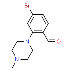 ChemSpider 2D Image | 4-Bromo-2-(4-methylpiperazino)benzaldehyde | C12H15BrN2O