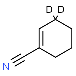 ChemSpider 2D Image | (3,3-~2~H_2_)-1-Cyclohexene-1-carbonitrile | C7H7D2N