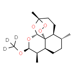 ChemSpider 2D Image | (1S,4S,5R,8S,9R,10S,12R,13R)-1,5,9-Trimethyl-10-[(~2~H_3_)methyloxy]-11,14,15,16-tetraoxatetracyclo[10.3.1.0~4,13~.0~8,13~]hexadecane | C16H23D3O5