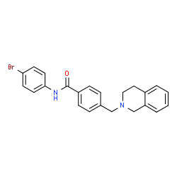 ChemSpider 2D Image | N-(4-Bromophenyl)-4-(3,4-dihydro-2(1H)-isoquinolinylmethyl)benzamide | C23H21BrN2O