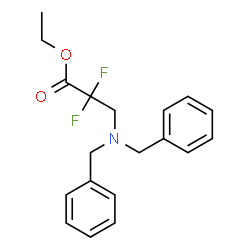 ChemSpider 2D Image | Ethyl 3-(dibenzylamino)-2,2-difluoropropanoate | C19H21F2NO2