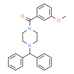ChemSpider 2D Image | (4-Benzhydryl-piperazin-1-yl)-(3-methoxy-phenyl)-methanone | C25H26N2O2