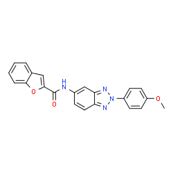 ChemSpider 2D Image | N-[2-(4-Methoxyphenyl)-2H-benzotriazol-5-yl]-1-benzofuran-2-carboxamide | C22H16N4O3