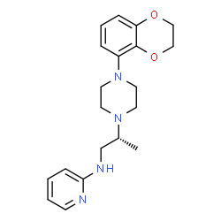 ChemSpider 2D Image | N-{(2R)-2-[4-(2,3-Dihydro-1,4-benzodioxin-5-yl)-1-piperazinyl]propyl}-2-pyridinamine | C20H26N4O2