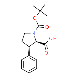ChemSpider 2D Image | (3S)-1-{[(2-Methyl-2-propanyl)oxy]carbonyl}-3-phenyl-D-proline | C16H21NO4