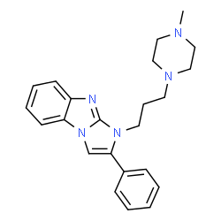 ChemSpider 2D Image | 1-[3-(4-Methyl-1-piperazinyl)propyl]-2-phenyl-1H-imidazo[1,2-a]benzimidazole | C23H27N5