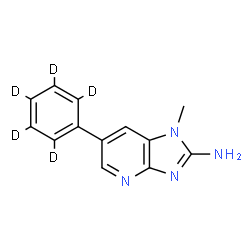 ChemSpider 2D Image | 1-Methyl-6-(~2~H_5_)phenyl-1H-imidazo[4,5-b]pyridin-2-amine | C13H7D5N4