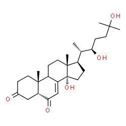 ChemSpider 2D Image | (5beta,9xi,22R)-14,22,25-Trihydroxycholest-7-ene-3,6-dione | C27H42O5