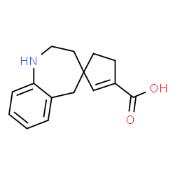 ChemSpider 2D Image | 1,2,3,5-Tetrahydrospiro[benzo[b]azepine-4,1-cyclopent[2]ene]-3'-carboxylic acid | C15H17NO2