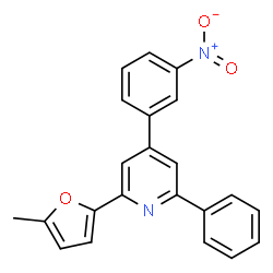 ChemSpider 2D Image | 2-(5-Methyl-2-furyl)-4-(3-nitrophenyl)-6-phenylpyridine | C22H16N2O3