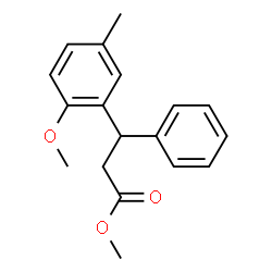 ChemSpider 2D Image | Methyl 3-(2-methoxy-5-methylphenyl)-3-phenylpropanoate | C18H20O3