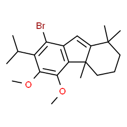 ChemSpider 2D Image | 8-Bromo-7-isopropyl-5,6-dimethoxy-1,1,4a-trimethyl-2,3,4,4a-tetrahydro-1H-fluorene | C21H29BrO2