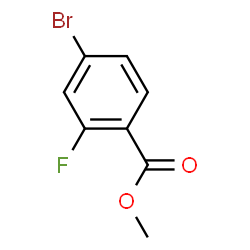 ChemSpider 2D Image | Methyl 4-bromo-2-fluorobenzoate | C8H6BrFO2