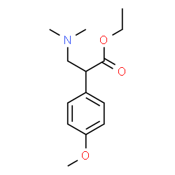 ChemSpider 2D Image | Ethyl ?-(p-Methoxyphenyl)-?-(dimethylamino)propionate | C14H21NO3