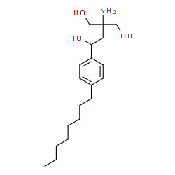ChemSpider 2D Image | 3-Amino-3-(hydroxymethyl)-1-(4-octylphenyl)-1,4-butanediol | C19H33NO3