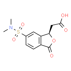 ChemSpider 2D Image | [(1R)-6-(Dimethylsulfamoyl)-3-oxo-1,3-dihydro-2-benzofuran-1-yl]acetic acid | C12H13NO6S