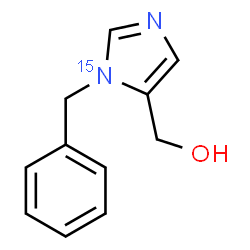 ChemSpider 2D Image | [1-Benzyl(1-~15~N)-1H-imidazol-5-yl]methanol | C11H12N15NO