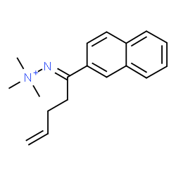 ChemSpider 2D Image | (2E)-1,1,1-Trimethyl-2-[1-(2-naphthyl)-4-penten-1-ylidene]hydrazinium | C18H23N2