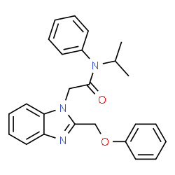ChemSpider 2D Image | N-Isopropyl-2-(2-phenoxymethyl-benzoimidazol-1-yl)-N-phenyl-acetamide | C25H25N3O2