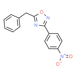 ChemSpider 2D Image | 5-Benzyl-3-(4-nitrophenyl)-1,2,4-oxadiazole | C15H11N3O3